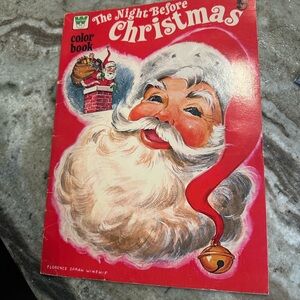 Vintage 1977 Whitman Coloring Book - Night Before Christmas